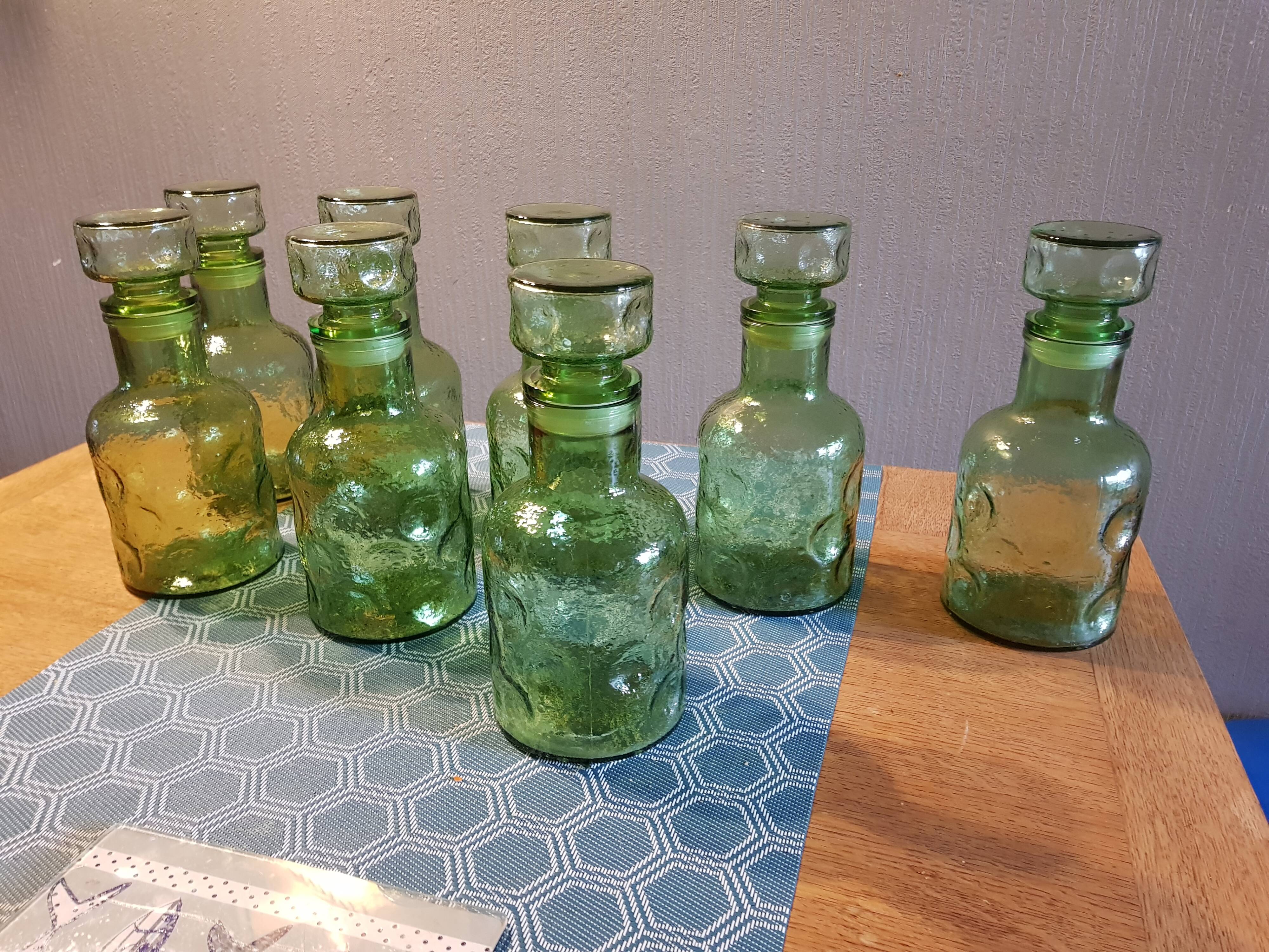 Lot of 8 vintage pharmacy bottles