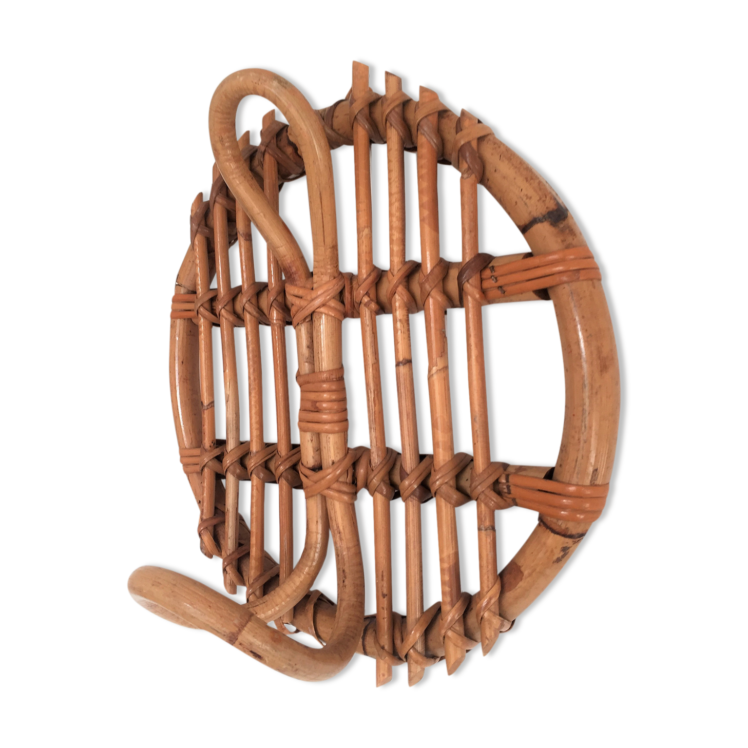 Vintage rattan hooks