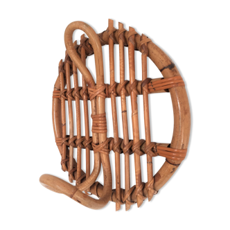 Vintage rattan hooks