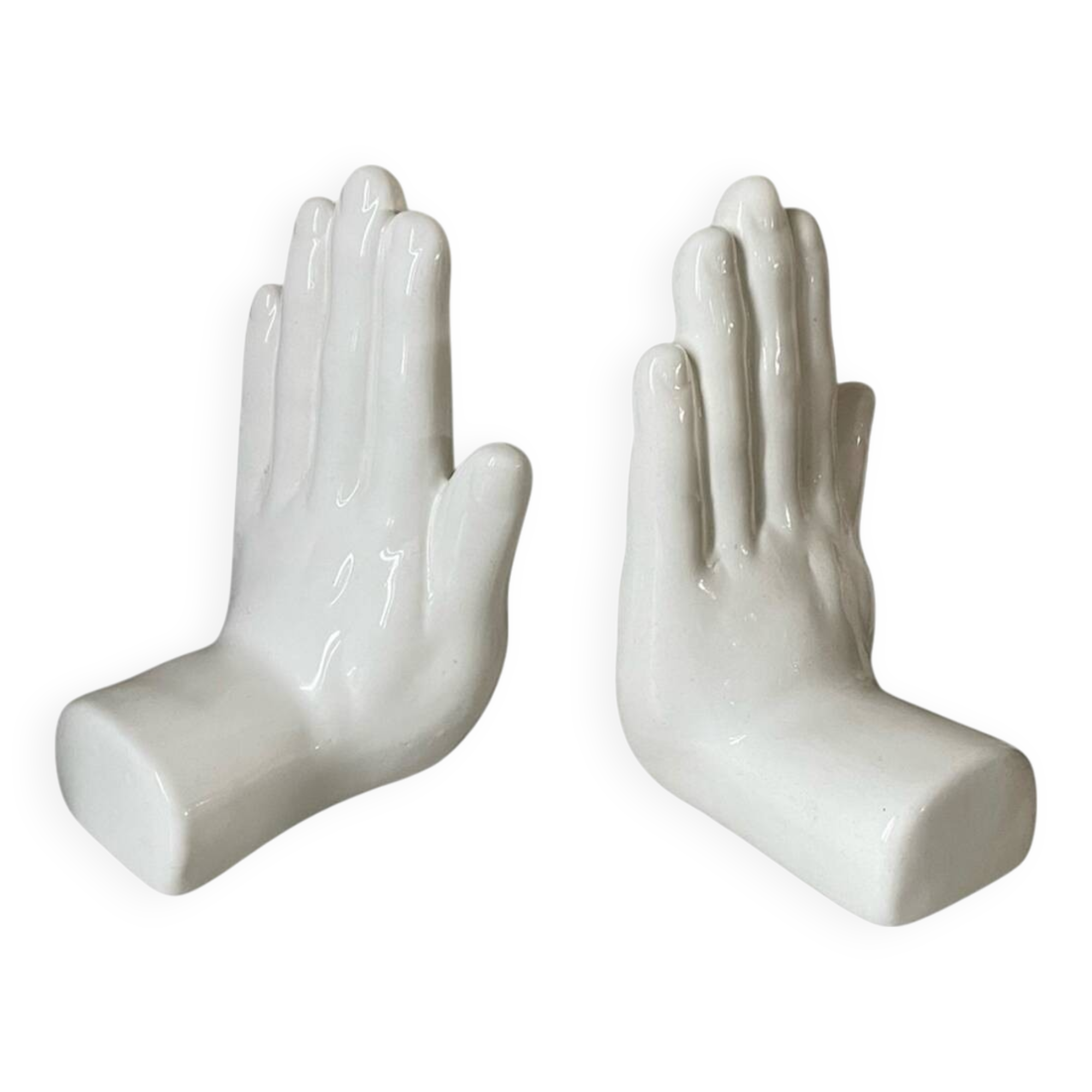 Pair of vintage ceramic hand bookends