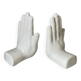 Pair of vintage ceramic hand bookends