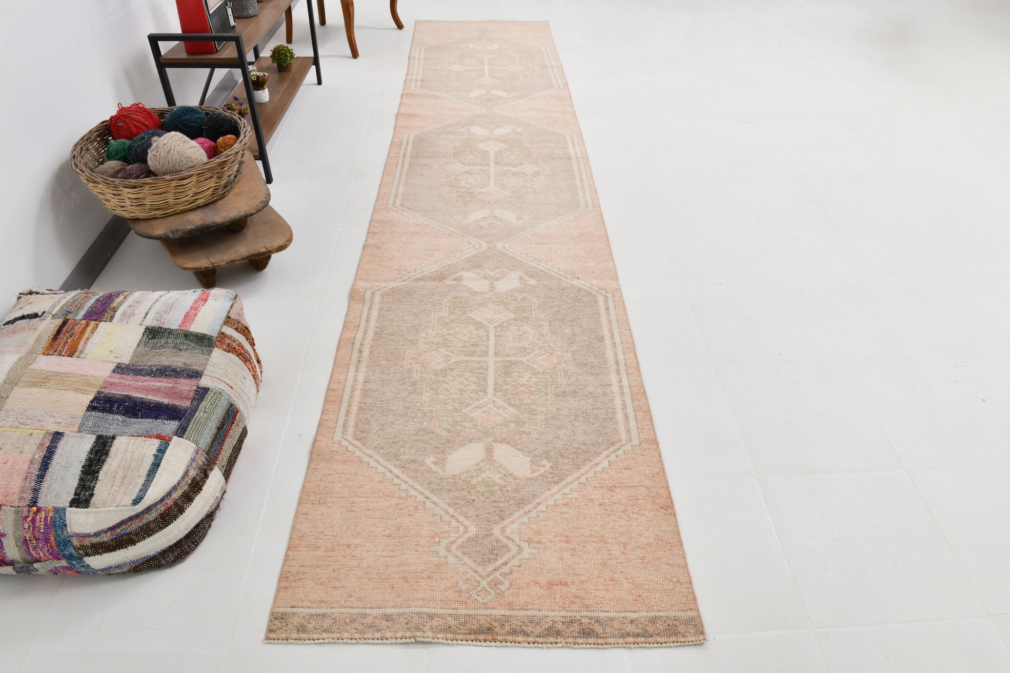 3x14 Vintage Stair Runner Rug, 90x426Cm