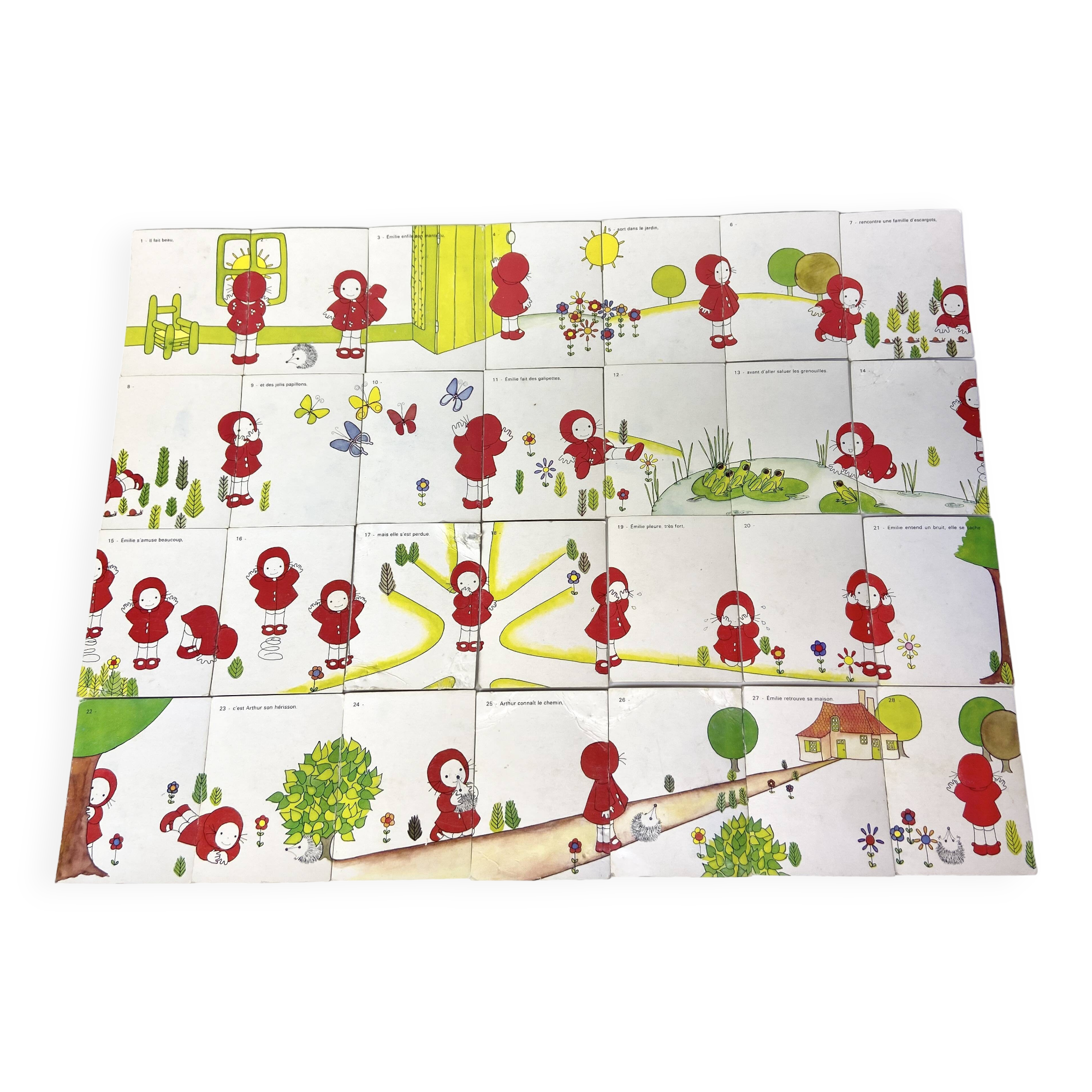 Emilie - vintage domino puzzle - 28 pieces