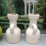 Old vinegar and oil maker with vintage decoration floral motifs