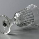 Vintage set of 4 hollow-ribbed tulip liqueur glasses