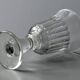 Vintage set of 4 hollow-ribbed tulip liqueur glasses