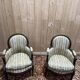 Paire de fauteuils - bergères de style Louis XVI