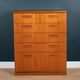 Restored Teak 1960s Retro 2 Over 4 Tall Chest Of Drawers By Meredew