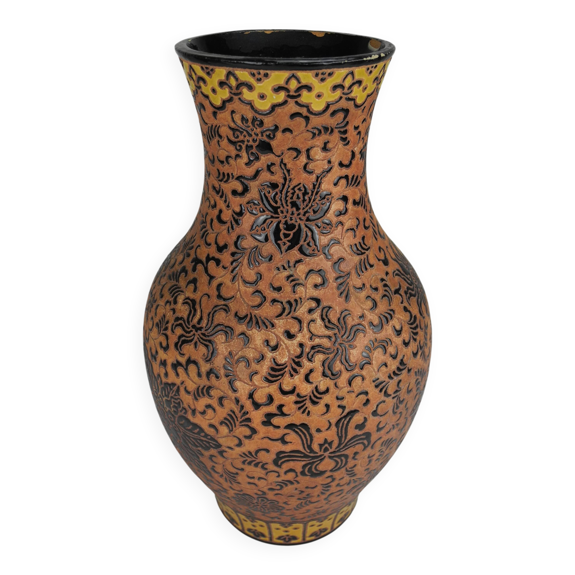 Vase grès émaillé bien hoa 1950 vietnamese glazed stoneware vase