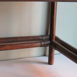 Suite de 2 tables d'appoint en bambou des années 1970