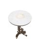 Antique French Cast Iron Side Table with marble top, circa 1890