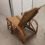 Bamboo and rattan long chair