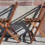 Foldable wooden chairs from the 50s