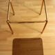 Space Age brass side table with smoked glass plate - Vintage