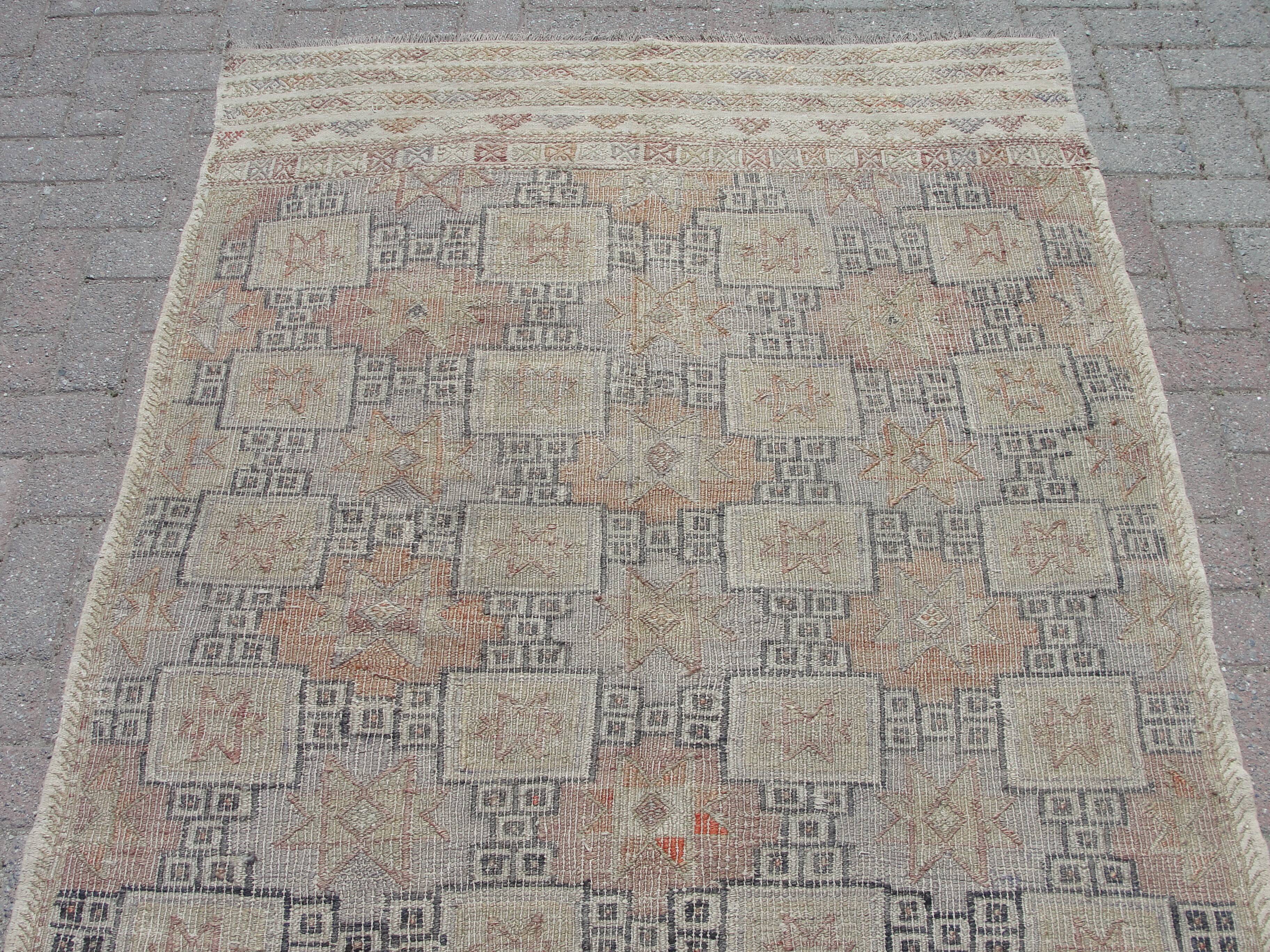 Tapis Kilim en coton fait à la main