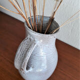 Vintage ceramic pitcher Jeanne and Norbert Pierlot glazed sandstone 1950