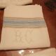 Lot 6 towels toilet honeycomb white 1900.1930 embroidered