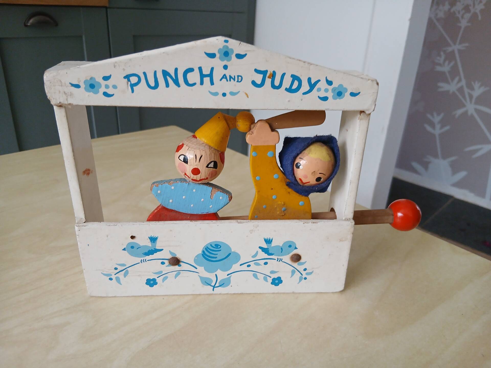 Old wooden Punch & Judy theatre