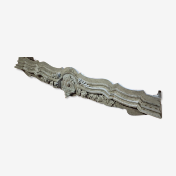 Carved wooden pediment