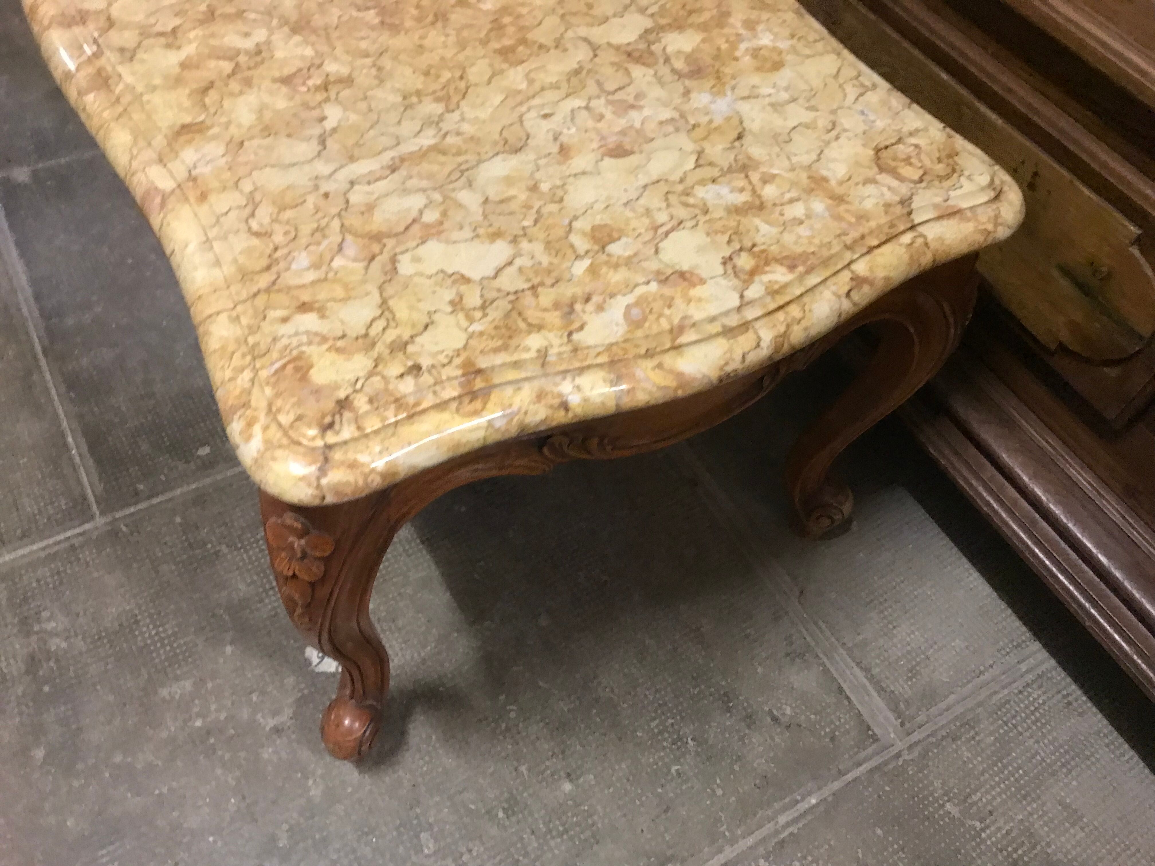 Louis XV marble coffee table
