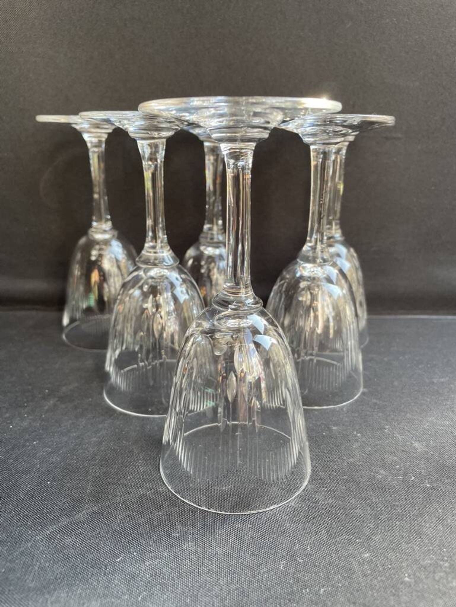 6 verres à vin Baccarat service Molière