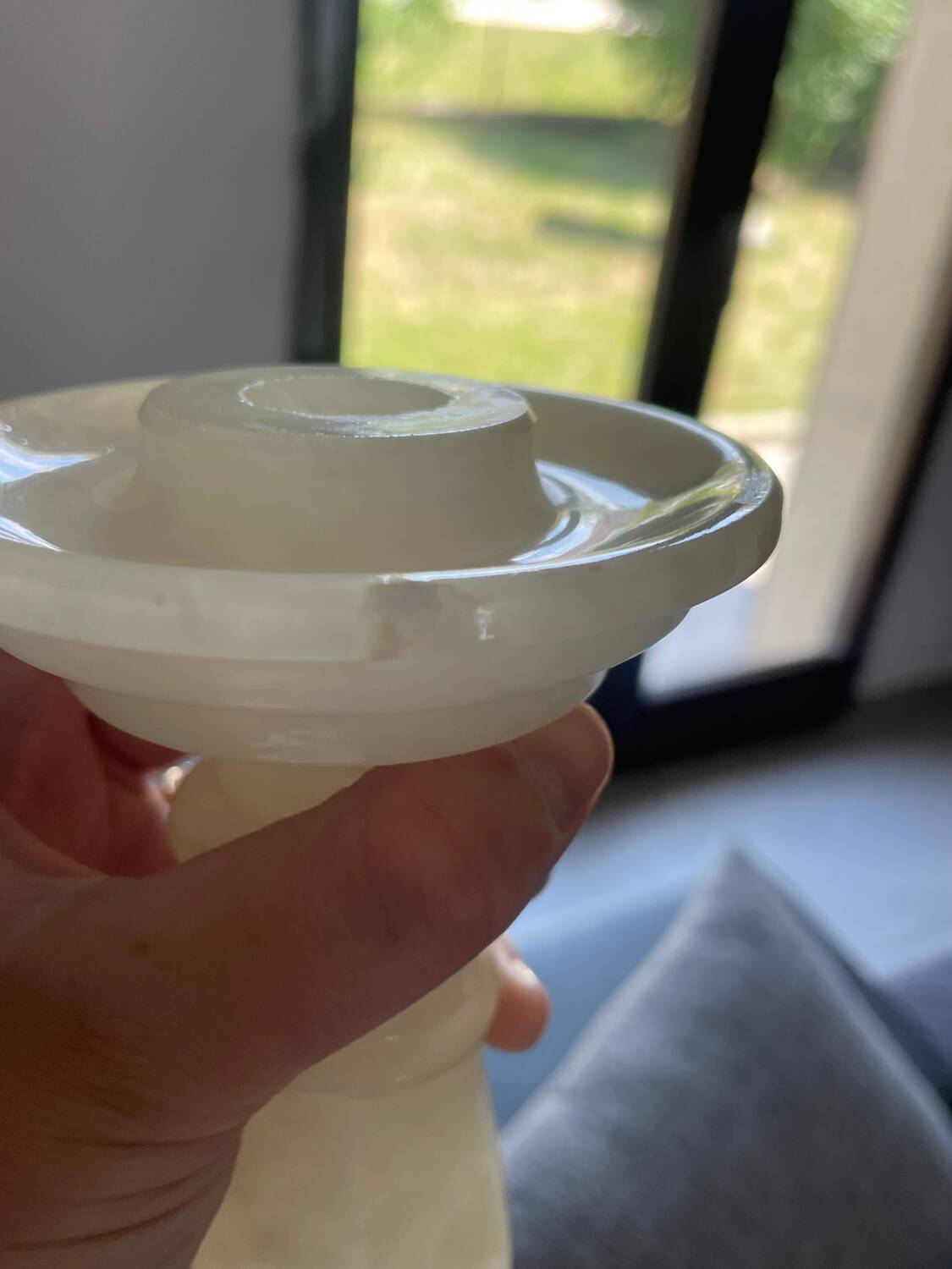 Pair of alabaster candlesticks