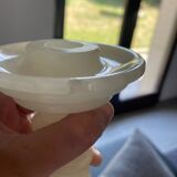 Pair of alabaster candlesticks