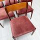 Ensemble de 6 chaises de salle à manger danoise des années 1960 en teck au design mid-century.
