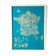 La France sérigraphie turquoise & or