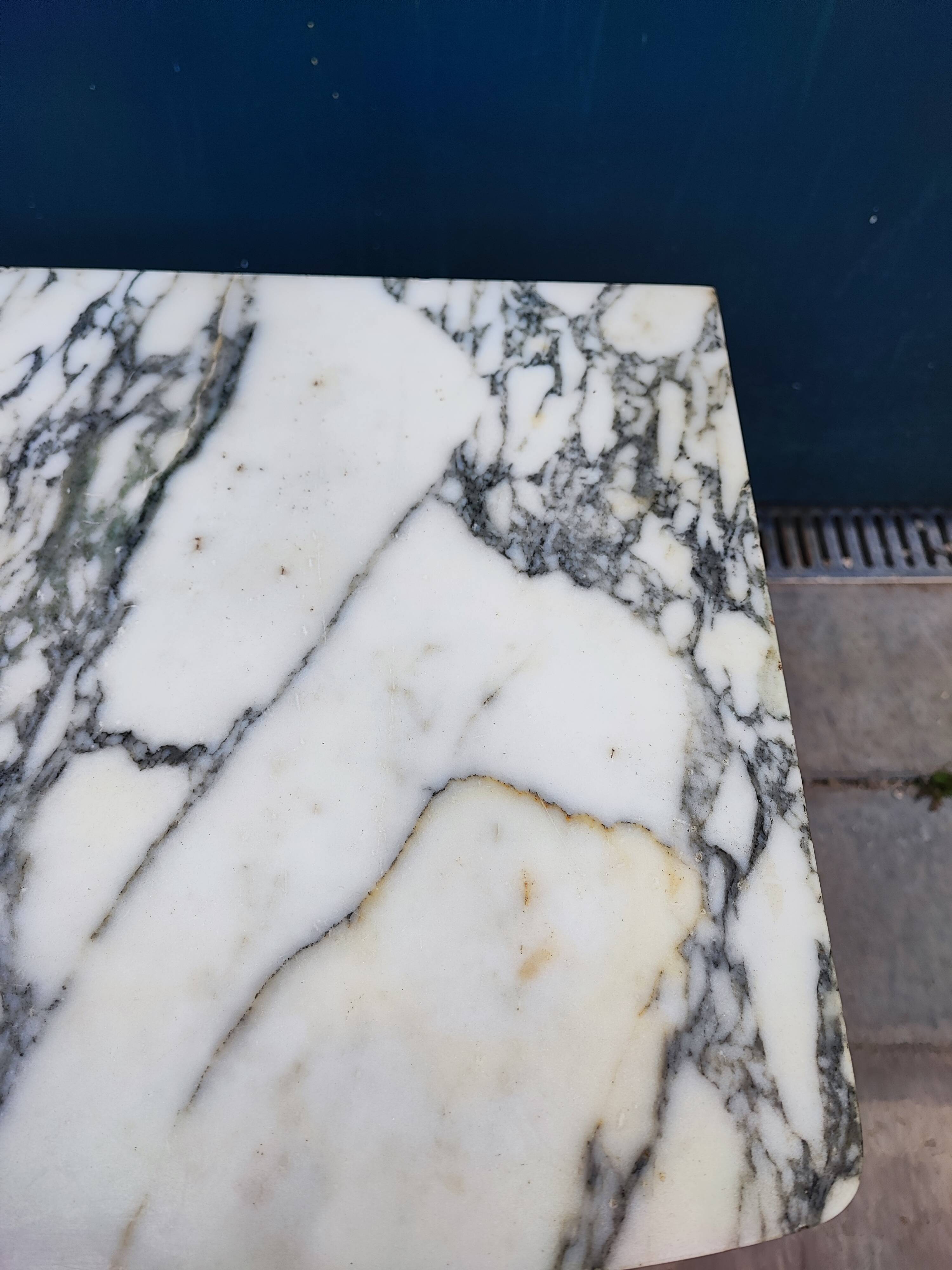Bedside table marble top art-deco style