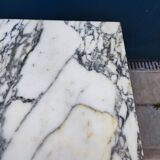 Bedside table marble top art-deco style