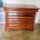 large curved chest of drawers - solid wood - cherry - 4 drawers - Louis Philippe