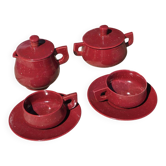 Art Deco Red Tea/Coffee Set