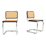 Set of two mid-century modern Marcel Breuer B32 Cesca chairs, Italy 1970s