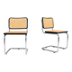 Set of two mid-century modern Marcel Breuer B32 Cesca chairs, Italy 1970s