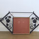Wrought iron art deco wall coat rack