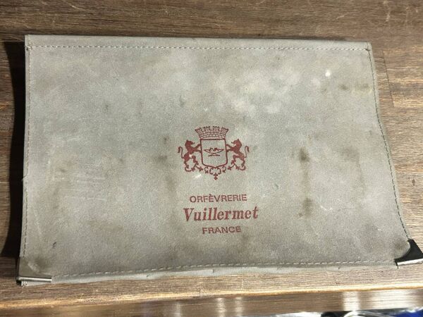 6 petites cuillères en métal argenté, orfevrerie Vuillermet, Art Déco, 1930