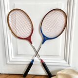 Vintage wooden badminton rackets