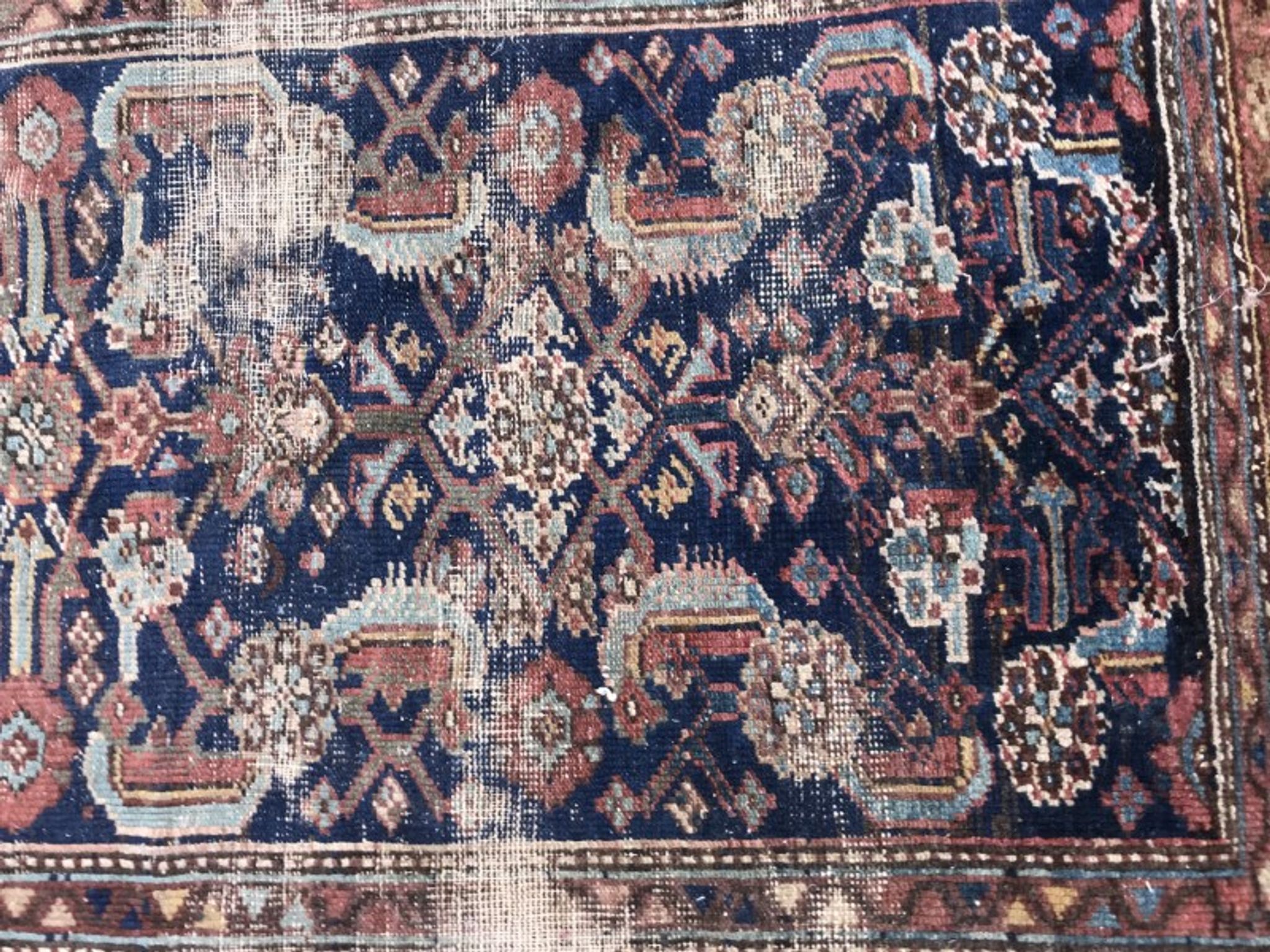 Former carpet Persian Ferahan 19th century handmade 90 X 125 CM