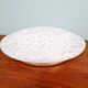 Large ceiling light in textured iced glass (diam 45cm), Doria, 1970