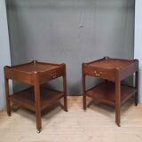 Pair of English mahogany sofa tips