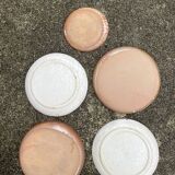 5 vintage handmade plates
