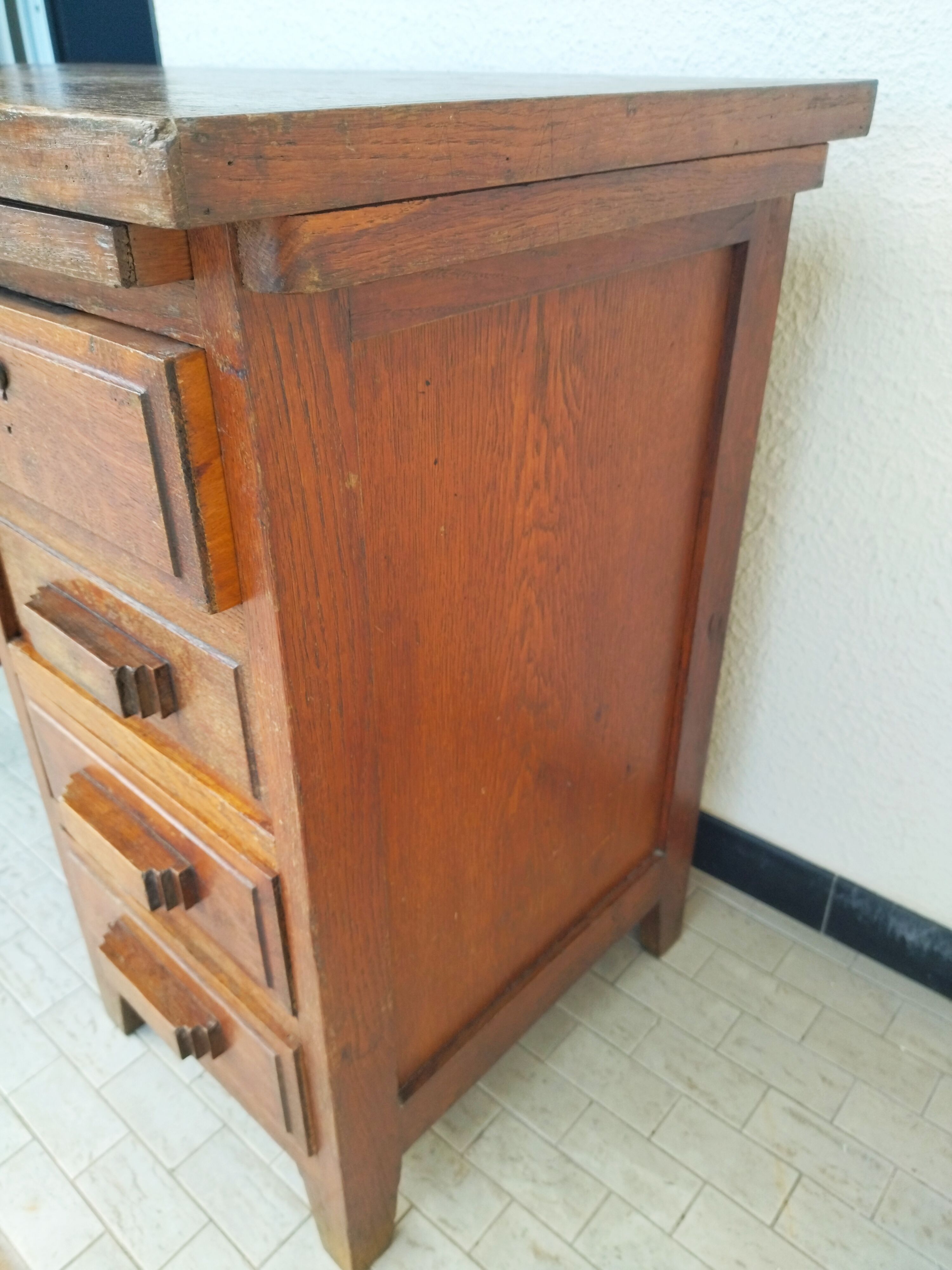 Oak desk, vintage