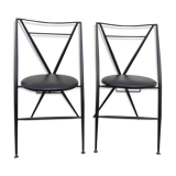 Folding chairs of the designer Hiroyuki Yamakado