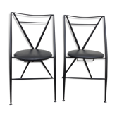 Folding chairs of the designer Hiroyuki Yamakado