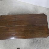 Brutalist style coffee table 1960 rectangular with cut corners