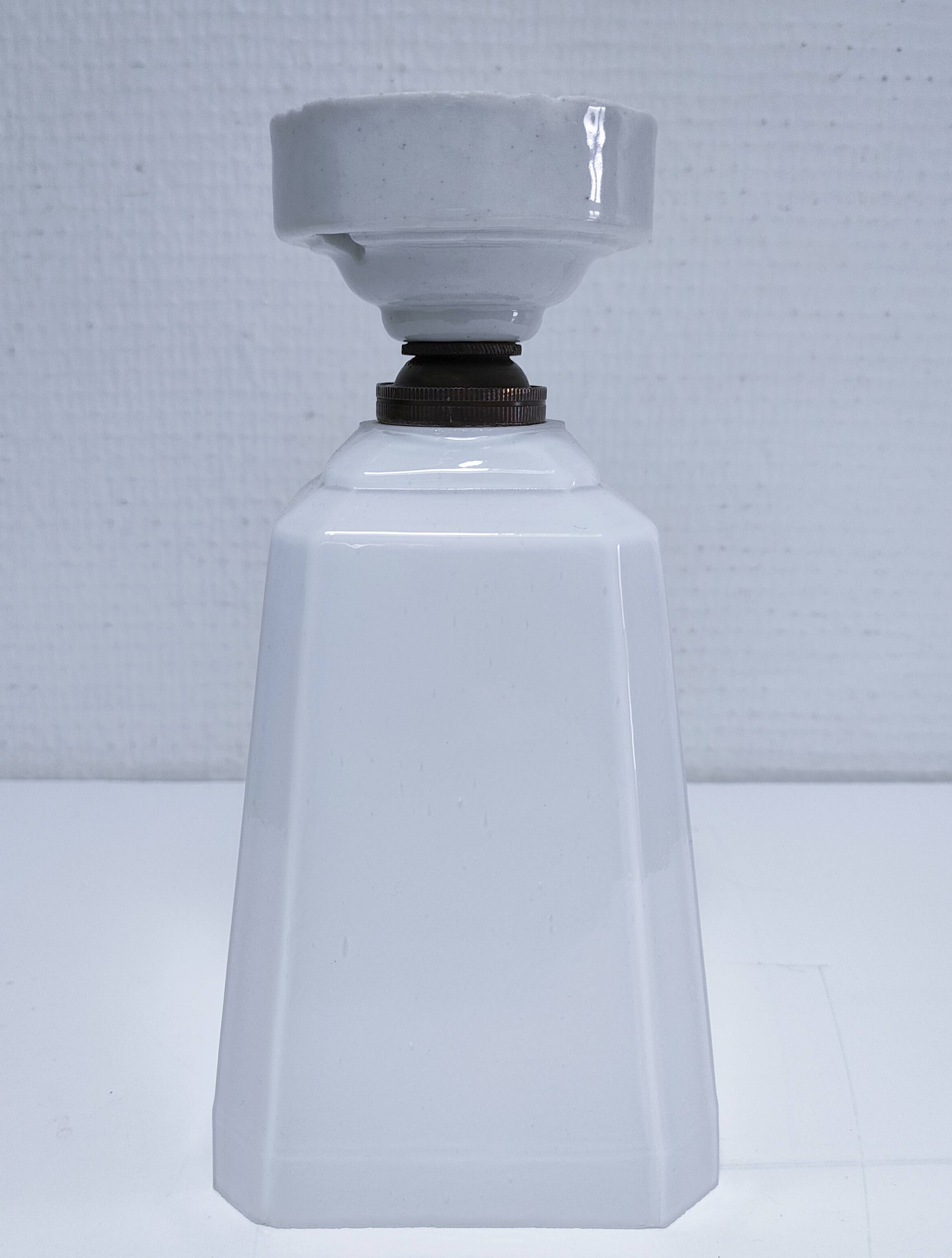 Art deco opaline porcelain lamp