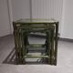 Vintage nesting table, green in colour.