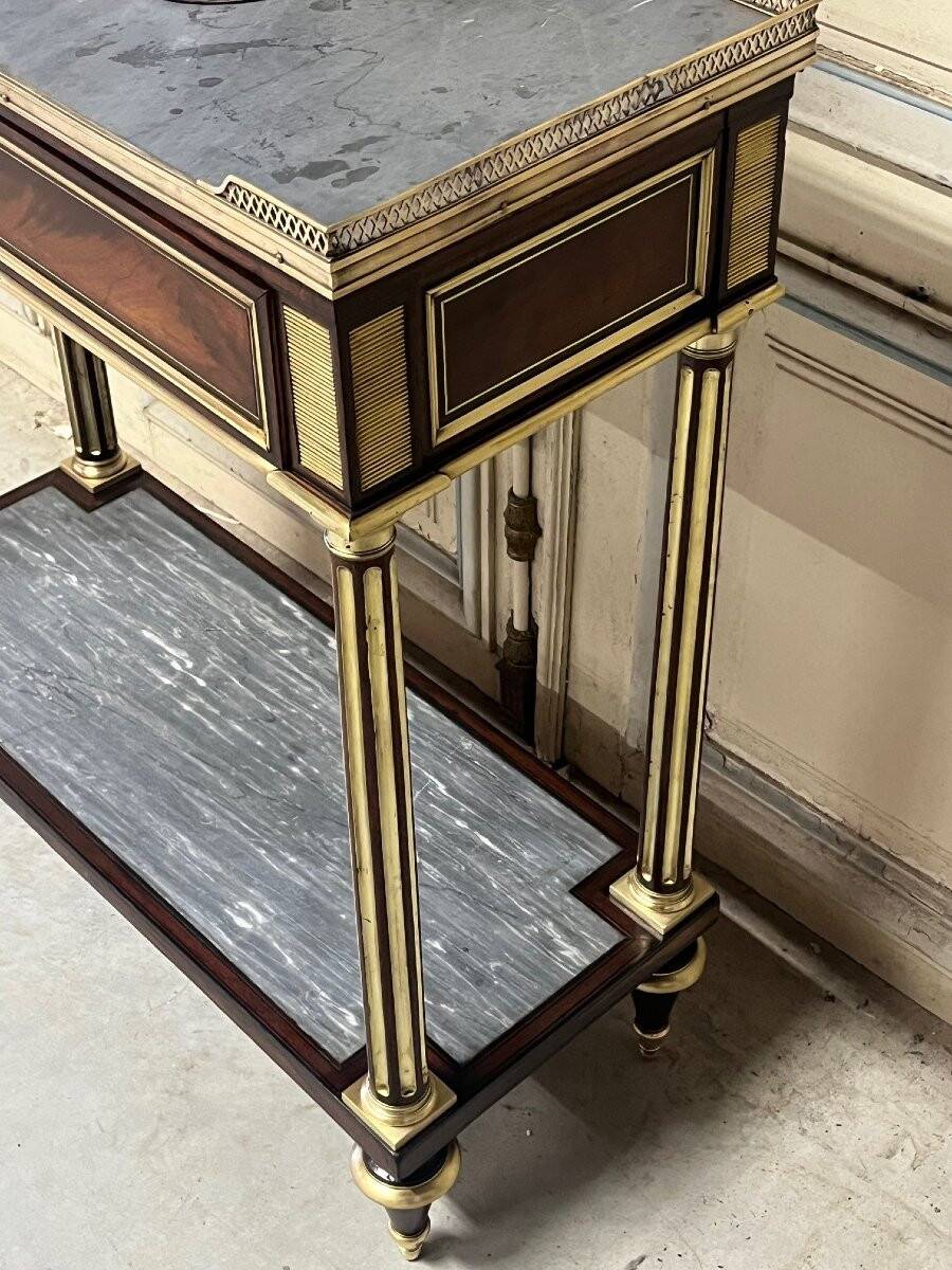 Small mahogany console table, Louis XVI period