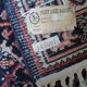 Vintage blue carpet in wool tied 102 x 170 cm